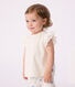 Babies' short-sleeved plain cotton T-shirt