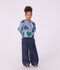 Children's wide-leg denim trousers blue