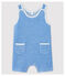 Babies' Blue Organic Cotton Terry Dungaree Shorts EDNA blue