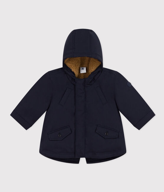 Babies' Sherpa Lined Parka SMOKING blue