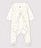Babies' Cherry Pattern Organic Cotton Tube Knit Bodyjama MARSHMALLOW white/MULTICO white