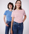 Women's Iconic Cocotte stitch cotton T-Shirt ALASKA blue