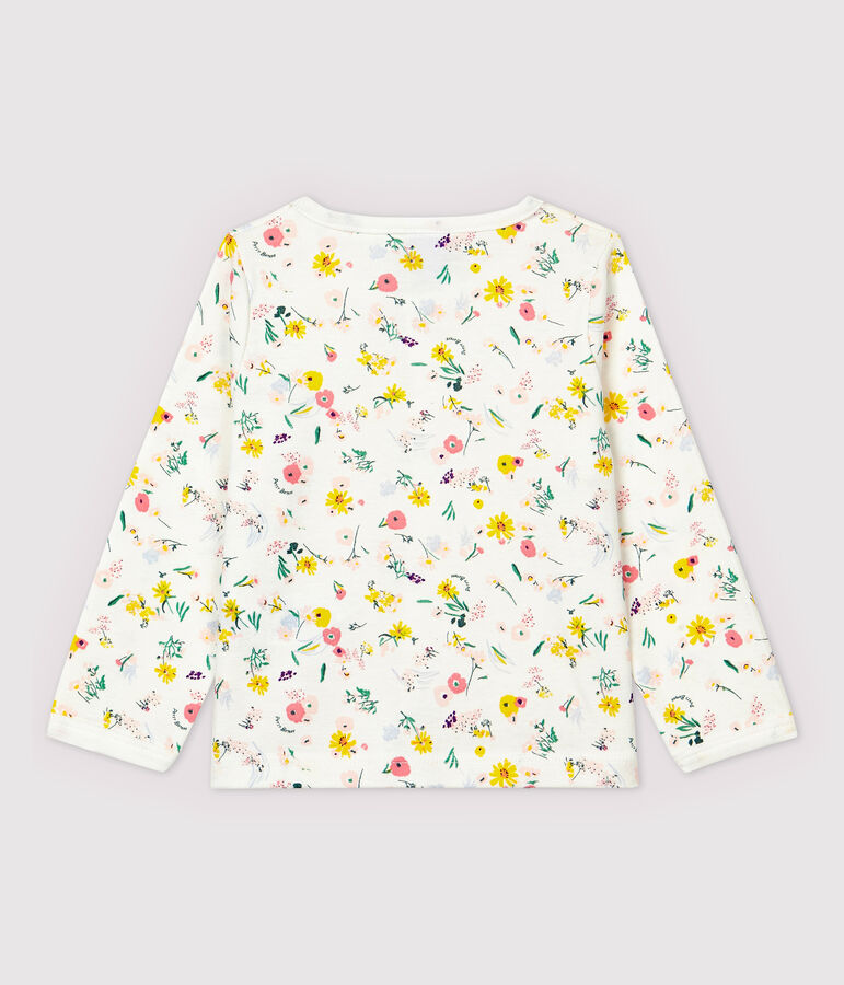 Baby Girls' Cotton Cardigan. white/multicolor