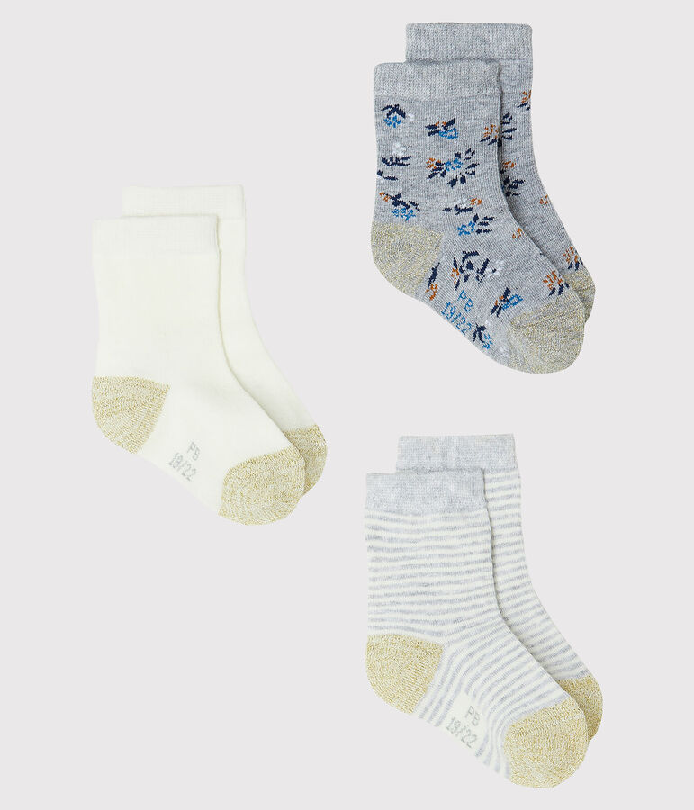 Baby Girls' Socks - 3-Piece Set grey