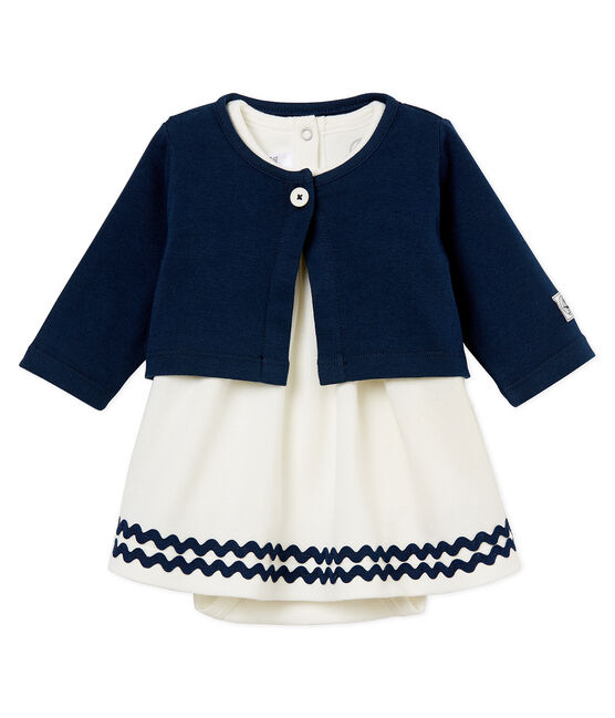 Baby girls' dress/bodysuit and cardigan variante 1