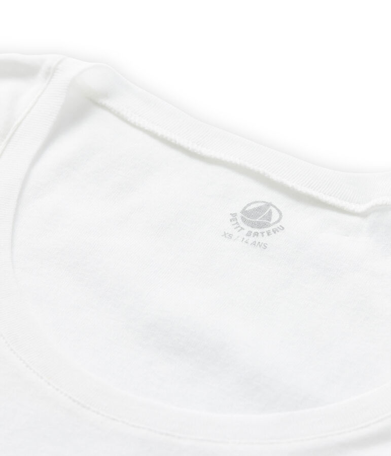 Women's light cotton tee Lait white