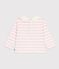 Babies' cotton  Breton top MILK pink/MARQUISE
