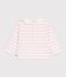Babies' cotton  Breton top pink/pink