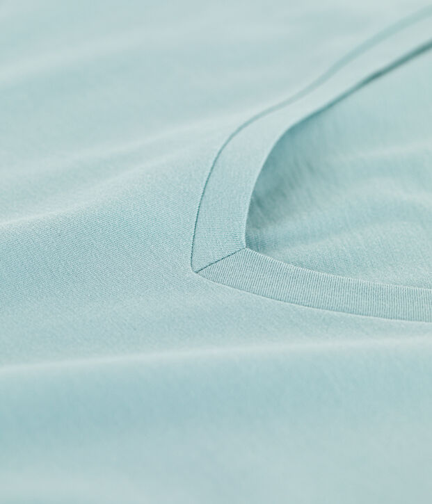 Women's Straight V-Neck Cotton T-Shirt green