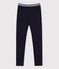 Girls' Cotton and Elastane Jeggings SMOKING blue