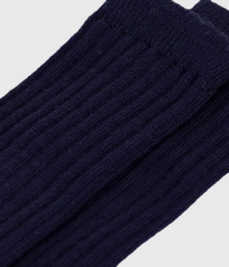 Babies' wool and cotton long socks. multicolor