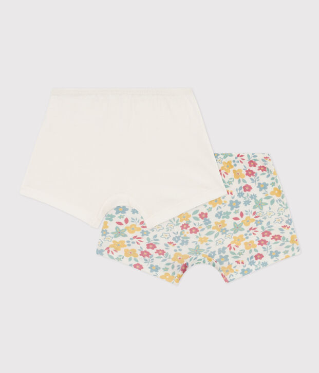 Girls' Floral Cotton Hipsters - Pack of 2 multicolor