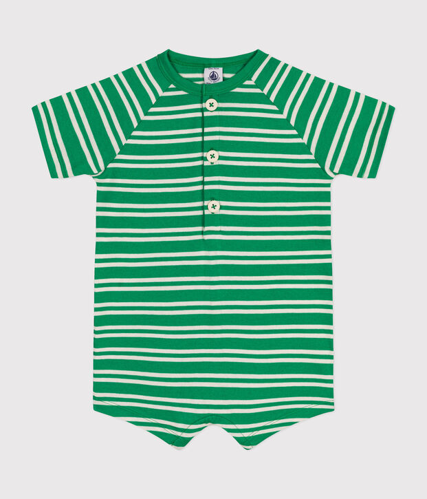 Babies' Jersey Playsuit green/ecru
