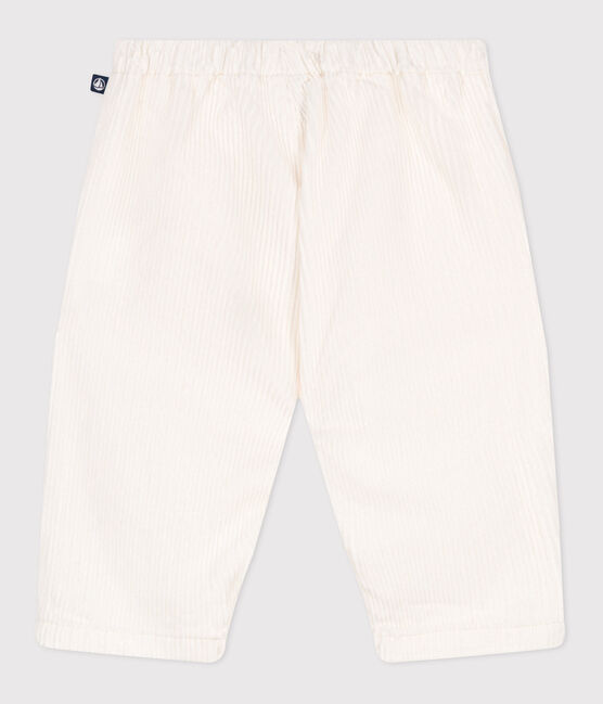 Babies' plain corduroy trousers MILK Ecru
