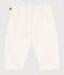 Babies' plain corduroy trousers MILK Ecru