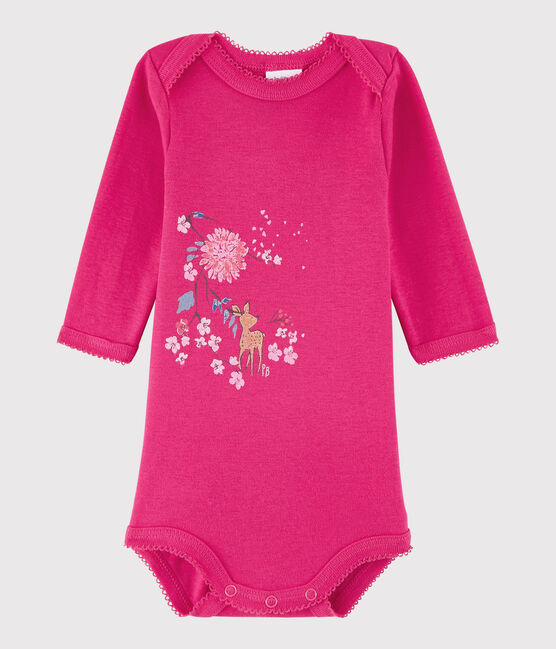 Baby Girls' Long-Sleeved Bodysuit Flashy pink