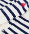 Babies' 2-piece stripy knit Breton top outfit MARSHMALLOW blue/SOIR