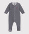 Babies' velour pyjama suit SMOKING blue/MARSHMALLOW white