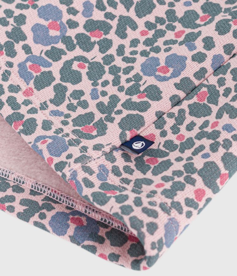 Children's long-sleeved cotton dress pink/multicolor