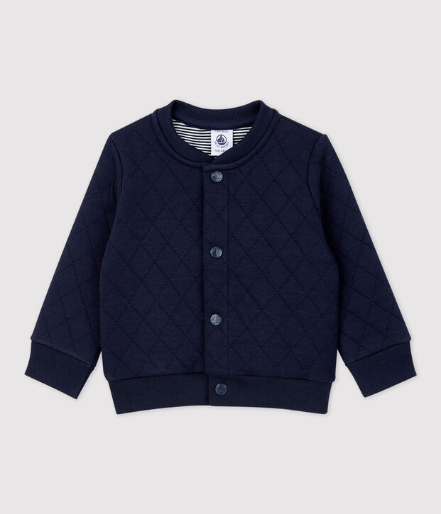 Babies' Quilted Tube Knit Cardigan SMOKING