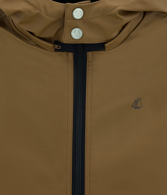 Warm raincoat with sweatshirt lining BRINDILLE brown