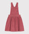 Girls' corduroy dungaree dress ROSEWOOD pink