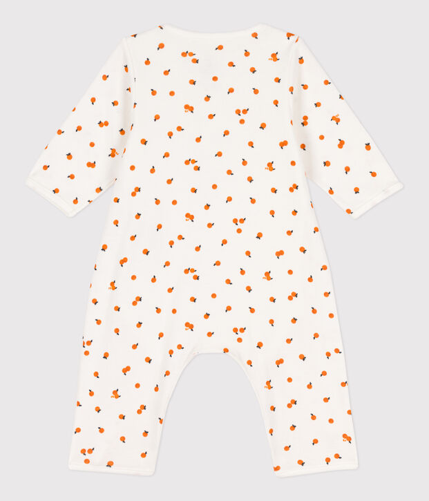 Printed Cotton Bodyjama white/ORANGE