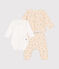 Babies' three-piece outfit made in fleece AVALANCHE white/MULTICO