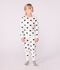 Children's cotton terry pyjamas printed with hearts blue/blue