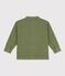 Children's jacket in plain cotton OLIVINE green
