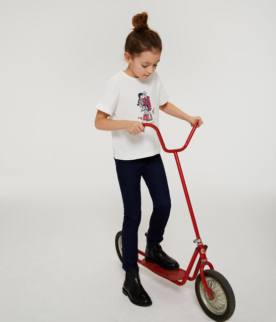 Girls' Short-Sleeved T-Shirt MARSHMALLOW white