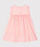 Baby Girls' Sleeveless Striped Dress MARSHMALLOW white/ROSAKO pink