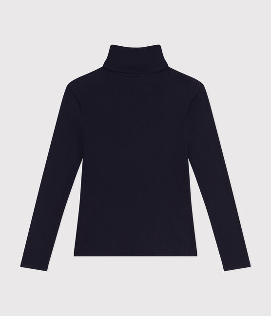 Women's Iconic roll neck in 2x2 rib knit SMOKING blue