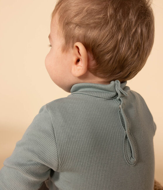 Babies' Long-Sleeved Roll Neck Cotton Bodysuit PAUL green