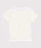 Children's short-sleeved printed cotton T-shirt MARSHMALLOW white