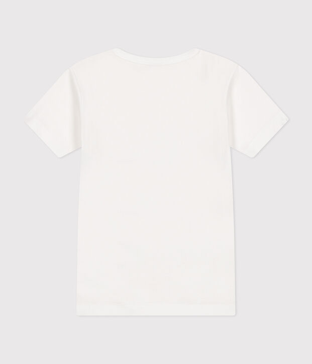 Children's short-sleeved cotton T-shirt white