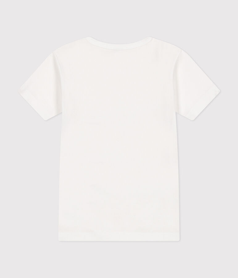 Children's short-sleeved cotton T-shirt white
