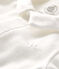 Baby boys' long-sleeved bodysuit with collar MARSHMALLOW white