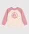 Children's unisex cotton sweatshirt CHARME pink/MULTICO white