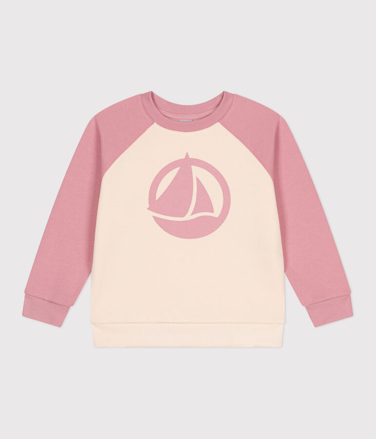Children's unisex cotton sweatshirt pink/multicolor