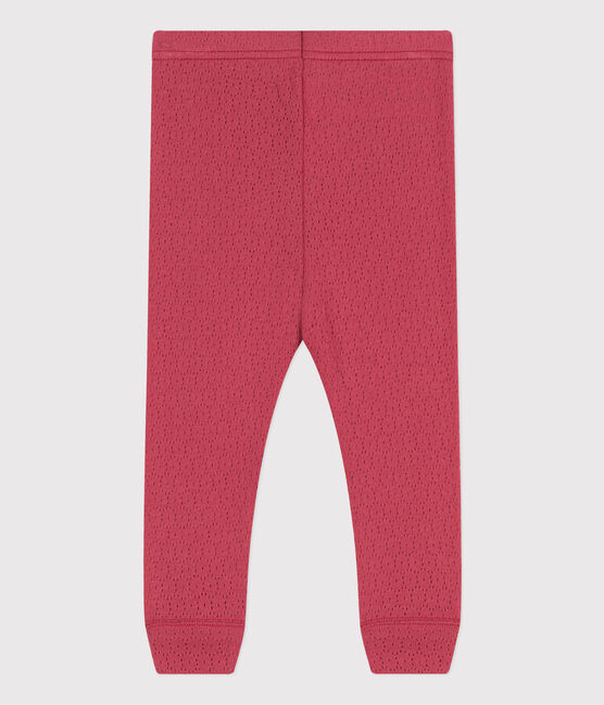 Babies' Openwork Cotton Leggings PAPI pink