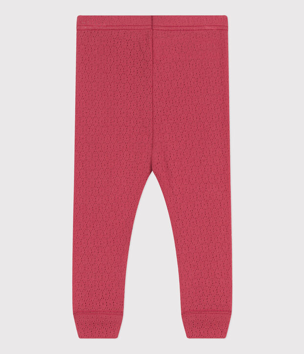 Babies' Openwork Cotton Leggings pink