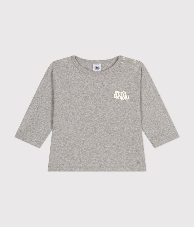 Babies' long-sleeved cotton T-Shirt grey