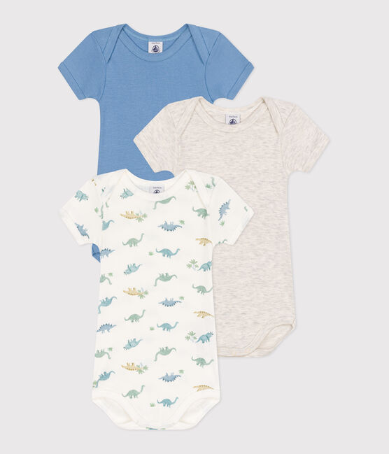 Babies' short-sleeved printed cotton bodysuits - 3-Pack variante 1