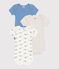 Babies' short-sleeved printed cotton bodysuits - 3-Pack variante 1