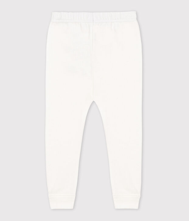Babies' Ribbed Cotton Leggings white
