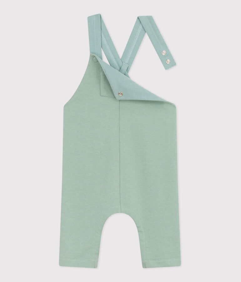 Babies' Thick Jersey Dungarees green