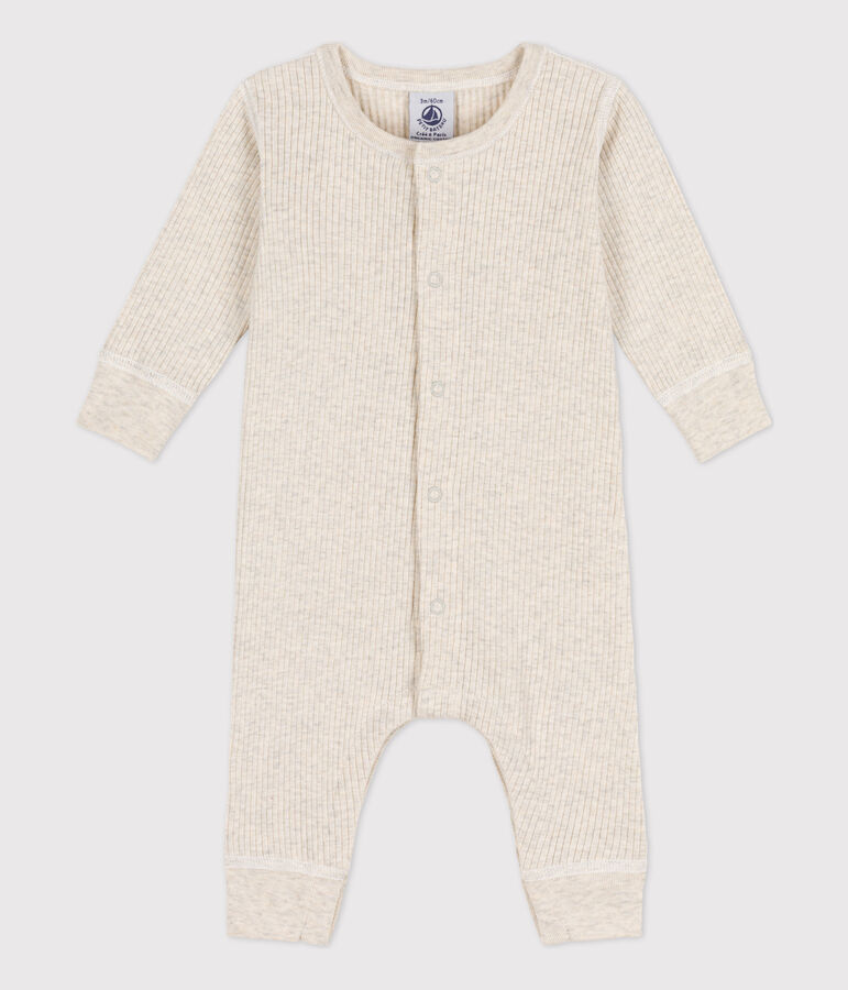Babies' Ribbed Jumpsuit beige