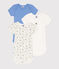 Short-Sleeved Cotton Camel Bodysuits - Pack of 3 variante 1