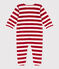 Babies' Velour Sleepsuit STOP /MARSHMALLOW